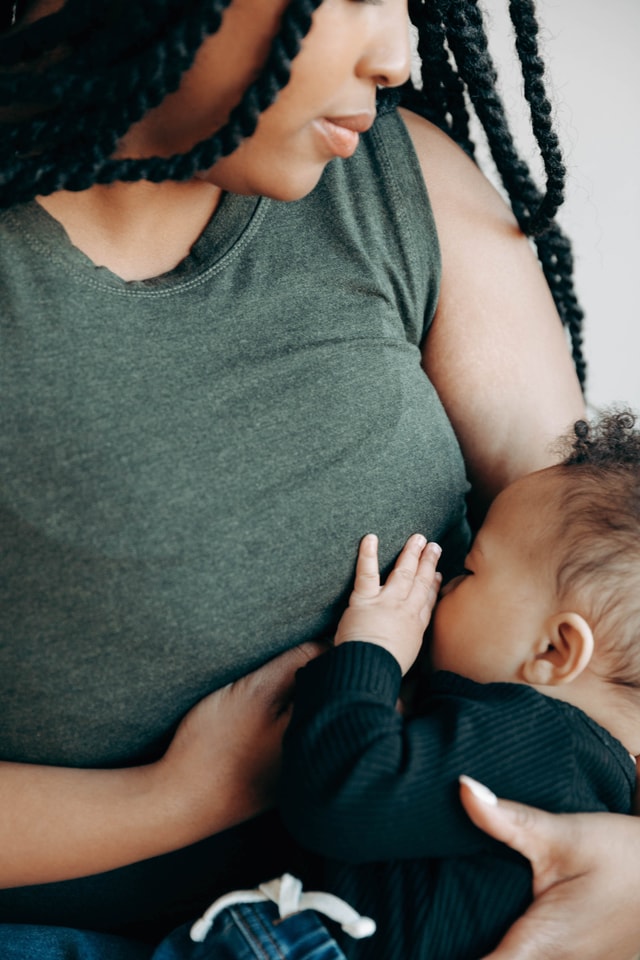 Little Breastfeeding Dress - Forest Green